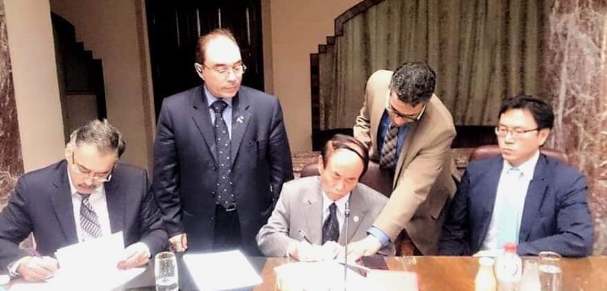 توقيع النسخة الرسمية من مذكرة التفاهم بين التحالف الكوري المصري